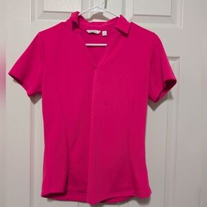 Lady Hagen Small Hot Pink Golf/Tennis Short Sleeve Polo, Business Casual